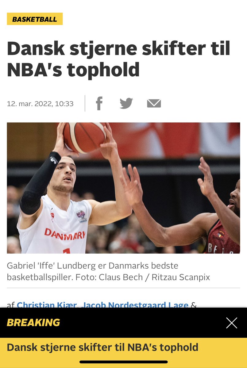 BildeTV2's tweet photo. Første baskethistorie i GUL BJÆLKE på @tv2danmark nogensinde - og hvilken ÉN!!!!! 🏀🔥 https://t.co/WL2NIXtLBQ