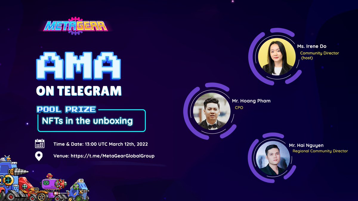 MetaGearGame's tweet photo. 💥 METAGEAR UNBOX AMA IS STARTING RIGHT NOW 💥

Drop whatever you are doing guys cus MetaGear Unbox AMA is happening right now ❗❗

⏰ No time to wait, just click on the link: 
 https://t.co/tU1RlD3ODS ❗️❗️❗️

🎁 Come and grab the gift you guys, don’t leave us hanging 🙌 https://t.co/eAMHGHSAtP