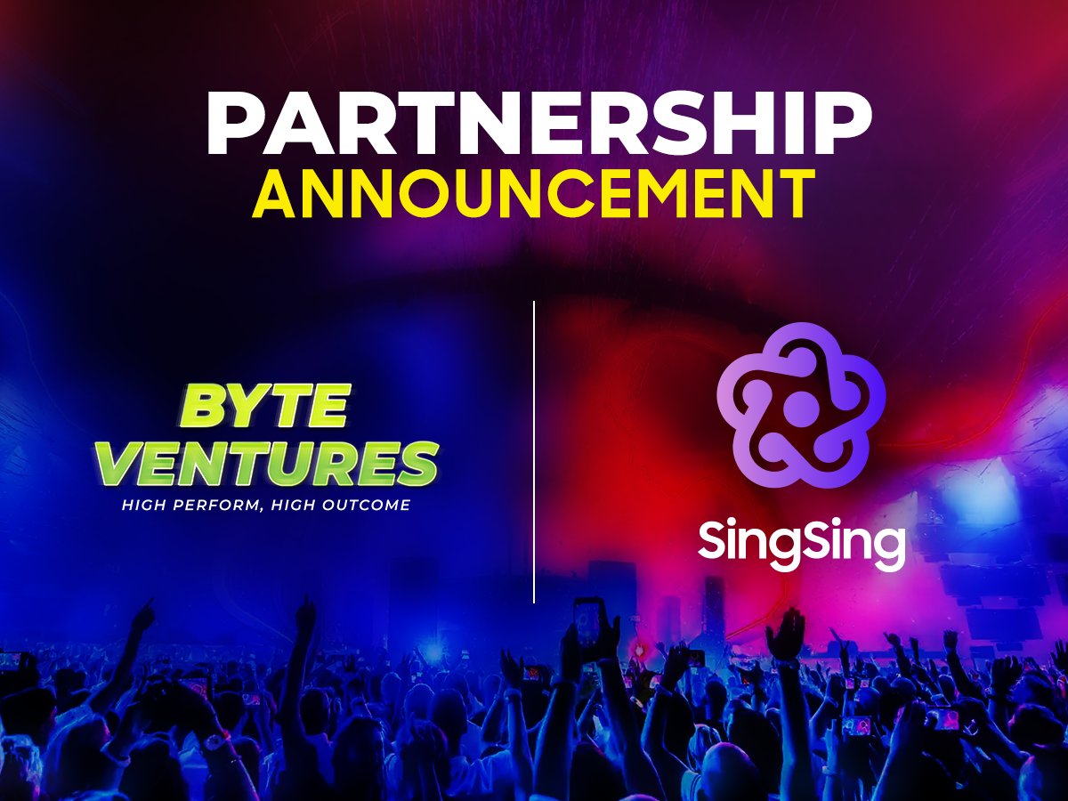 singsingglobal's tweet photo. 🤝 [PARTNERSHIP ANNOUNCEMENT] 🤝

𝐁𝐘𝐓𝐄 𝐕𝐄𝐍𝐓𝐔𝐑𝐄𝐒 𝐗 𝐒𝐈𝐍𝐆𝐒𝐈𝐍𝐆

SingSing team is honored to introduce @Byte_Ventures as our new partner. 

#SingSing #SING #ByteVentures #NFT #Airdrop https://t.co/GwfbOBrB4b