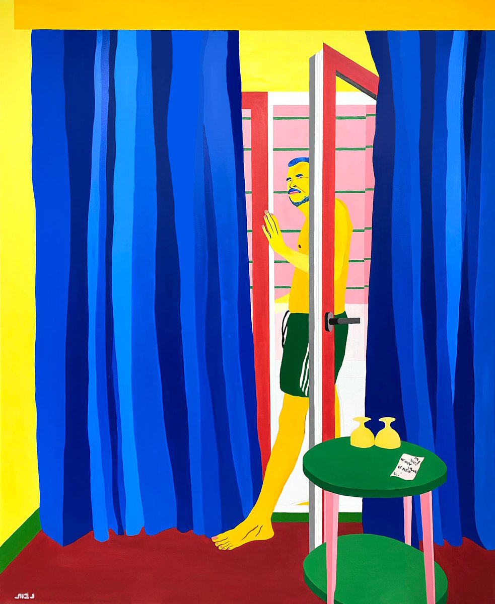 Talkart's tweet photo. 🎨✨ Opening tonight in London at Ojiri Gallery - a group show including two new paintings by this week’s @TalkArt guest #NavotMiller!!! Head over to Shoreditch to see his work in person. Exhibition is free entry and runs until 2nd April 2022. #TalkArt @ochuko_ojiri https://t.co/icQ6w1caa3