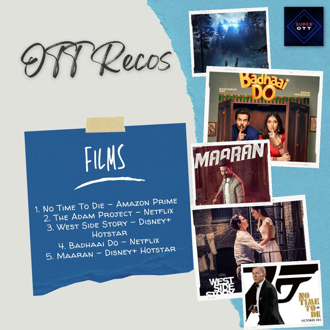 Super_OTT's tweet photo. Confused what to watch!! 

Relax we've got you covered....
#SuperOTTRecos (Films) 

#OTTRecomendations #SuperOTT https://t.co/SOvCrV62Pz