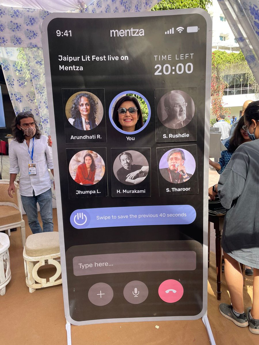 ddiddi's tweet photo. Thank you @MahuaMoitra for being such a sport and joining us at the @MentzaCircles booth. Hope to have you on a live audio conversation soon! 

#LiveAudioCommunities @JaipurLitFest https://t.co/a5yU3GgkCp