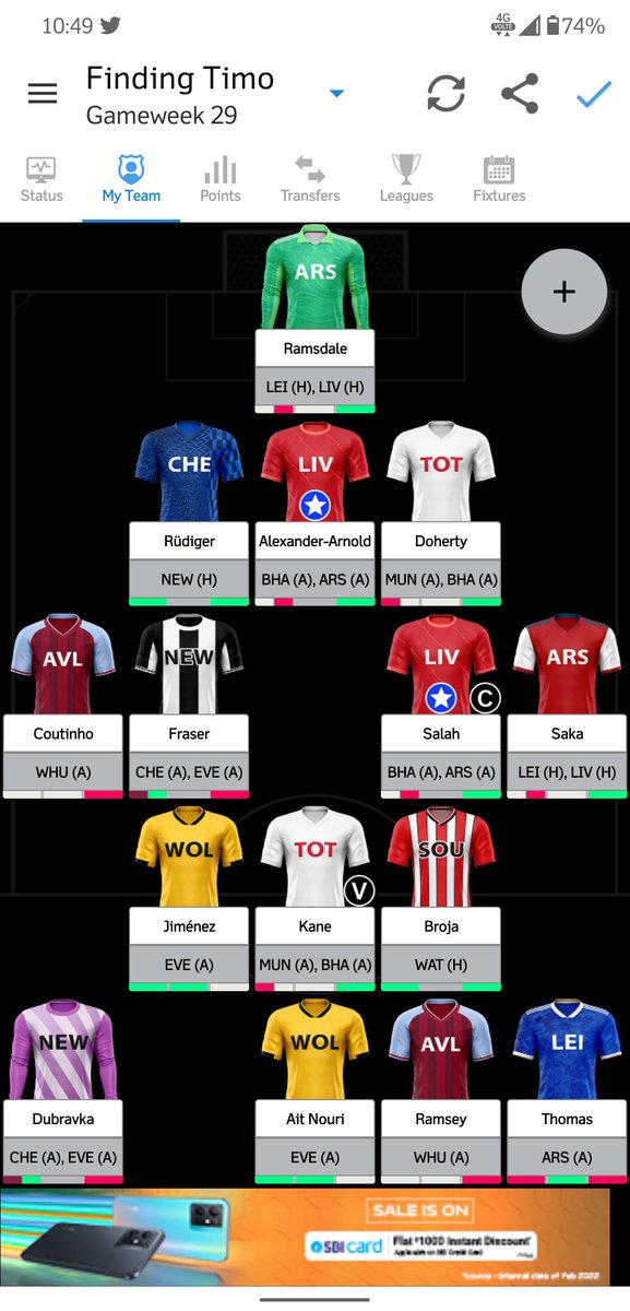 SlothFpl's tweet photo. I want to get in kulisevski. But for whom? Any suggestions? 
#fpl #GW29 #DGW29 https://t.co/pZSUUq8NFk