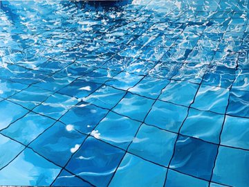 リアルすぎ 写真かと思った 水の絵が本物にしか見えないと話題に 波のゆらぎや反射する光まで 巧みに表現 まいどなニュース