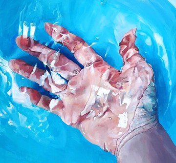リアルすぎ 写真かと思った 水の絵が本物にしか見えないと話題に 波のゆらぎや反射する光まで 巧みに表現 まいどなニュース