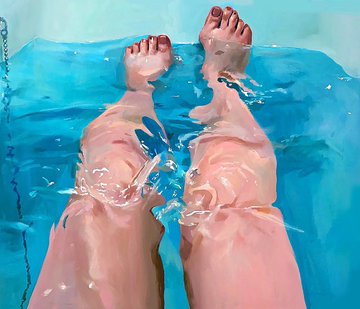 リアルすぎ 写真かと思った 水の絵が本物にしか見えないと話題に 波のゆらぎや反射する光まで 巧みに表現 まいどなニュース