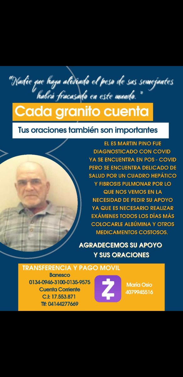 Ayudemos a nuestro vecino martin pino el papa de martin pino