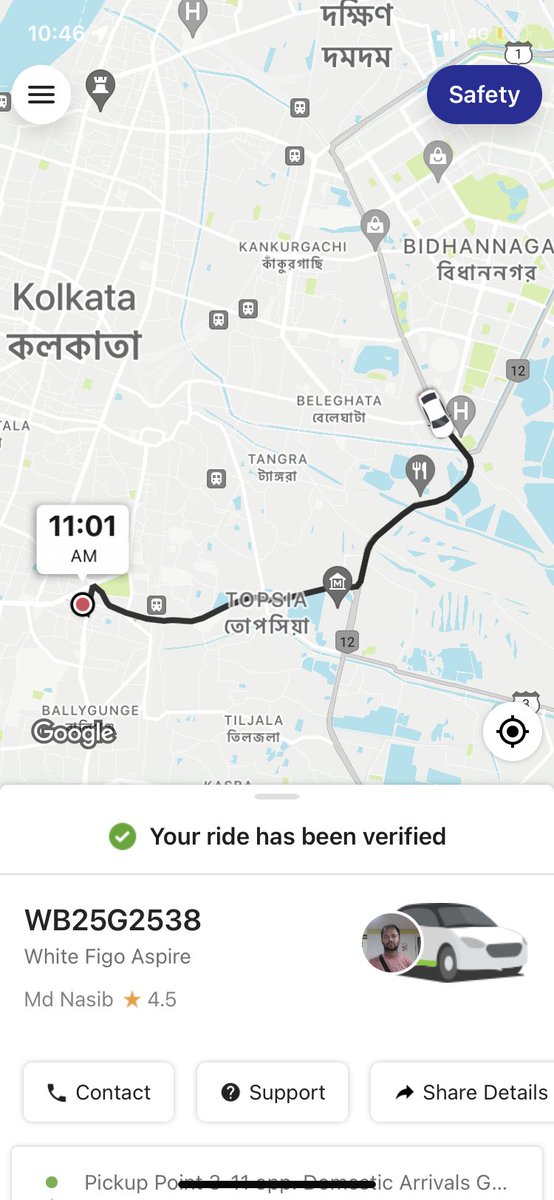 UsamaNes's tweet photo. @Ola_Kolkata #ola_supports travelling in an Ola cab, it’s charging rs 789 for 19 kilometer distance. Yet driver refuses to Switch on the AC in a quite hot weather of Kolkata. Look into the matter. However it’s bad customer service from Ola which I experienced previously too. https://t.co/ZvQhPMuVzo