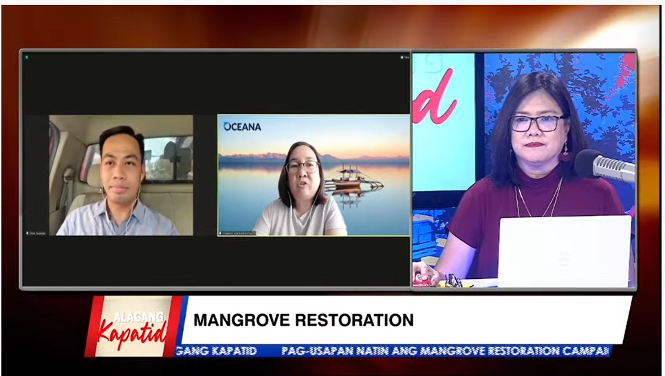 oceana_ph's tweet photo. @LizaEismaOsorio: If we keep our mangrove forests in tact, at least 100meters from the land, then it will help us prevent problems like adverse impact of climate change, coastal erosion, pollution and many more. #RestoreMangroves
#ProtectOurOcean #MonChie @alagangkapatid https://t.co/HUBtA76MjP