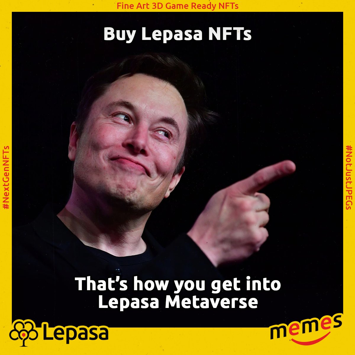 Lepasaorg's tweet photo. Yes! The only way to get into #Lepasa Metaverse is through buying Lepasa NFTs. 

#Metaverse #VirtuallyReal #Web3 #LepasaNFT #Lepaverse https://t.co/kg8qt6rQ5l