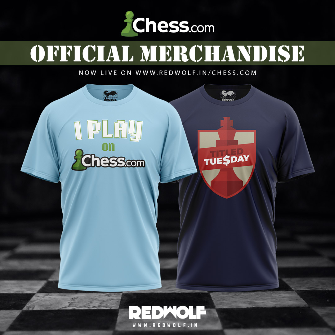 chesscom_in's tweet photo. Have you got a @chesscom shirt, hoodie or a pullover?
Head to the link and get one now! ➡️ https://t.co/FxNK8bUK2y

#chessmerch #merch https://t.co/5nj5GjZJxr