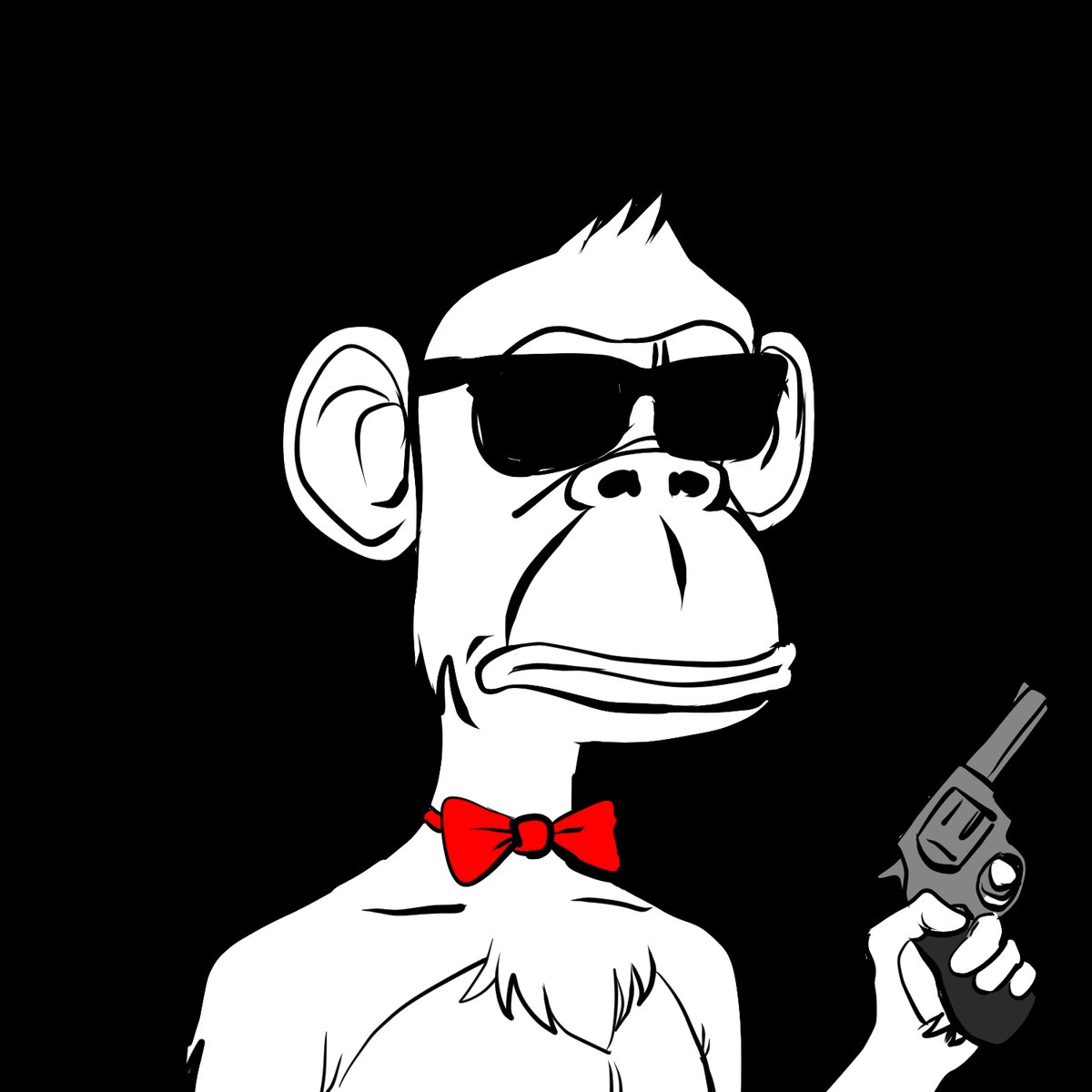 Lil_bosman's tweet photo. Rough draft of Noir Ape Gang. 
It all started with this drawing!

#nft #noirapegang #NFTartist https://t.co/6zPs2I2SbO