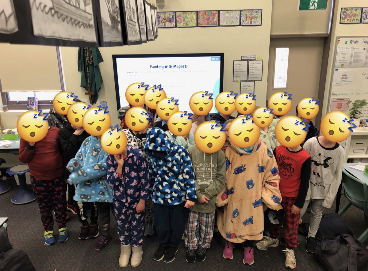 charmiller___'s tweet photo. Pyjama Day! On this day students were encouraged to bring in a gold coin donation to raise money for charity, in exchange they could wear their PJ's to school.😴#ACUedu_p https://t.co/Z423FHgUai