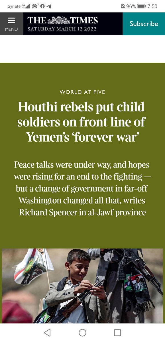 VanessaBeeley's tweet photo. Another clear case of racism when Western media glorify alleged #Ukraine child fighters while criminalising "brown people" in #Yemen whose children have no choice but to fight back against #Saudi #US genocidal aggression. https://t.co/2ef9hSy9YZ