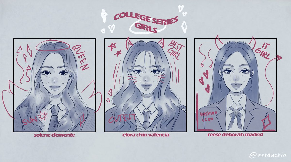 artduchin's tweet photo. college series girls yearbook ❤️‍🔥 @inksteadywp https://t.co/LGg4hOxcIF