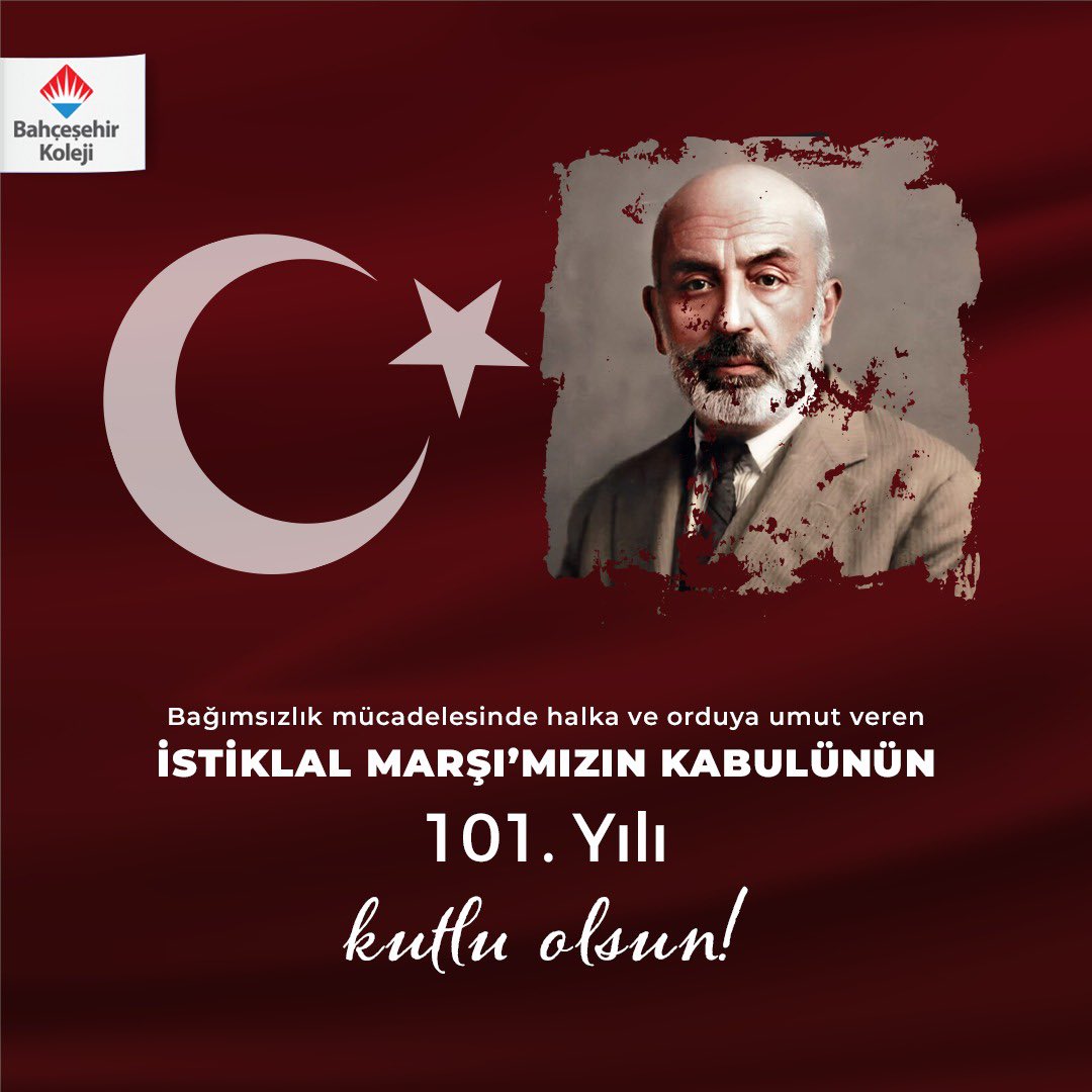 🇹🇷 İstiklal Marşı’mızın kabulünün 101. yılında ‘İstiklal Şairi’ Mehmet Akif Ersoy’u saygıyla anıyoruz. 

#MehmetAkifErsoy 
#istiklalmarşı101yasında 
#istiklalmarsı