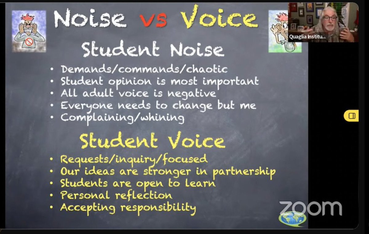 c_alan_johnson's tweet photo. Powerful matrix to share and discuss with students. And it works for all stakeholders. Replace “student” with “parent” or “faculty/staff” and, yup, you’ve got it: Noise vs. Voice! @ASBIndia https://t.co/YpCo1Yh1g6