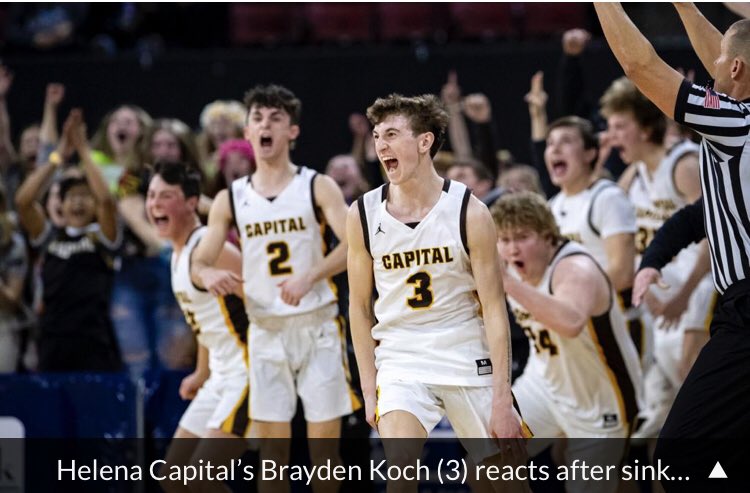 Incredible photo by Mike Clark of the Billings Gazette. My favorite part: Jamey Michelotti’s face. If that isn’t the face of someone dead set on tackling a teammate to celebrate I don’t know what is.