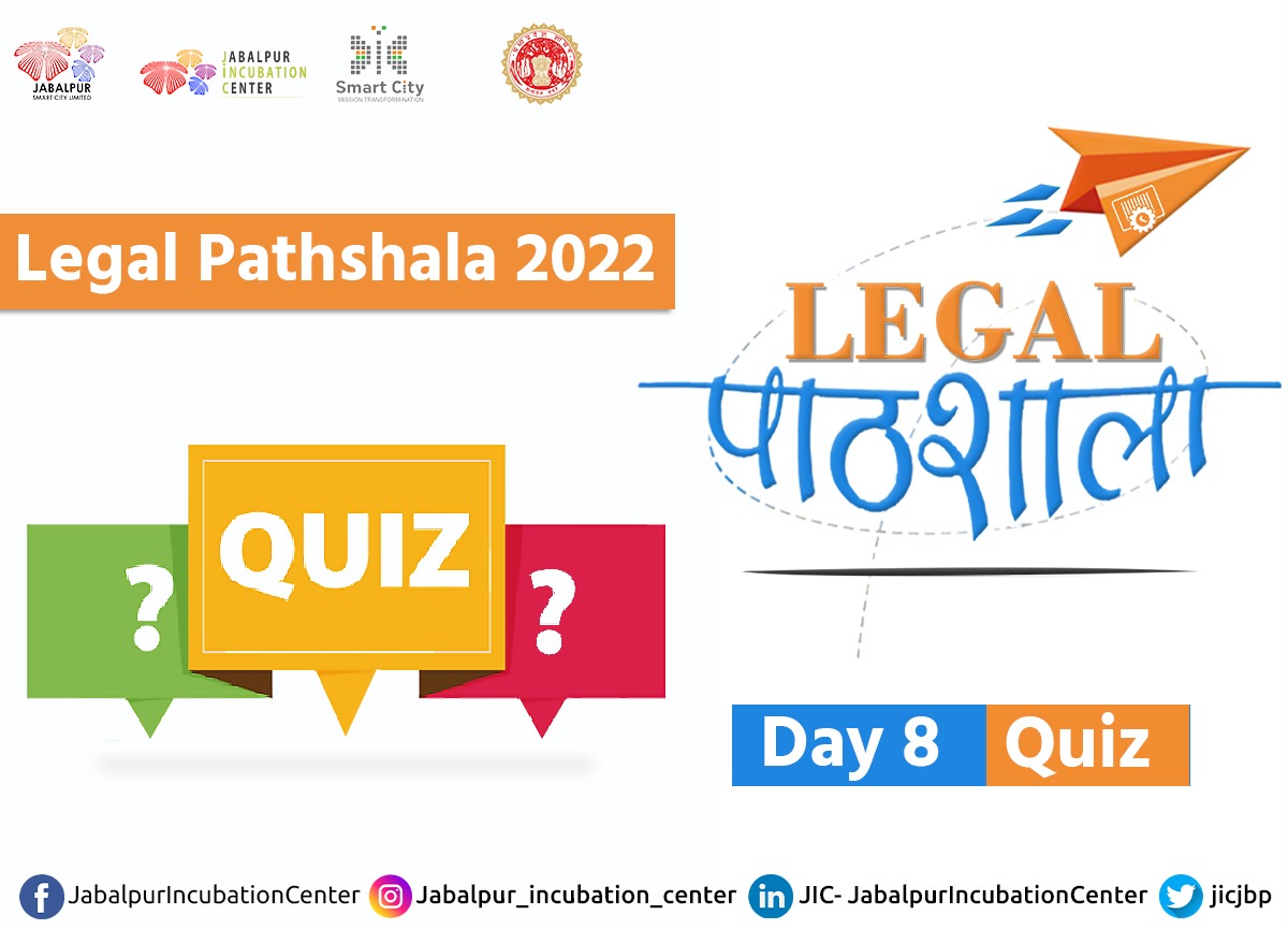 IncubationMS's tweet photo. #QUIZTIME #QUIZDAY-8
Let’s see how much you guys have learned it.
Quiz link for #Day 08 of #LegalPathshala 2022,
Day -8
https://t.co/7oxnLNUVNq
#LegalPathshala2022 https://t.co/9tjnHpYMXU
