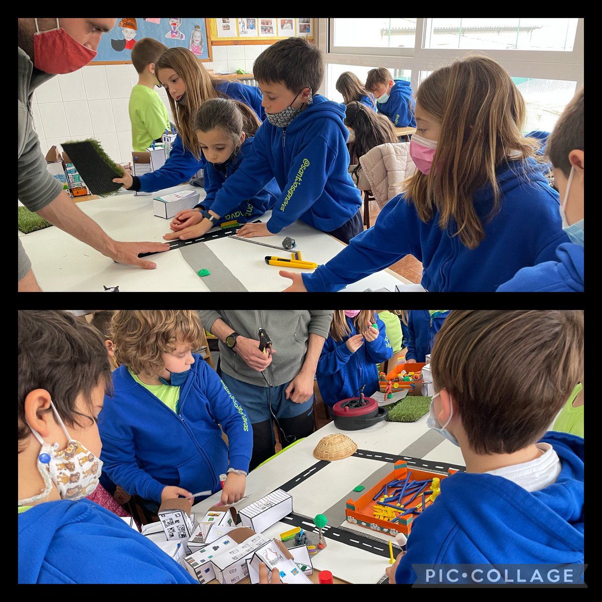 santjosepnavas's tweet photo. A la classe de segon tenim unes grans arquitectes i constructors, amb ganes d’ensenyar-vos el nostre poble. Voleu veure com ha quedat? Veniu el dia 19 a la fira del #santJosepNavàs! #connectem #construimjunts #elnostrepoble https://t.co/BdhjGMCANz