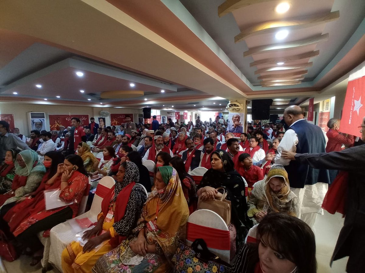 AwamiWorkers's tweet photo. AWP Third Federal Congress starting in Lahore, where delegates from Punjab, Sindh, Balochistan, Khyber Pakhtunkhwa, Gilgit-Baltistan &amp; Azad Kashmir have gathered to elect the party's federal leadership for a 2yr term. #AWPThirdCongress https://t.co/jO6BJhzDf8