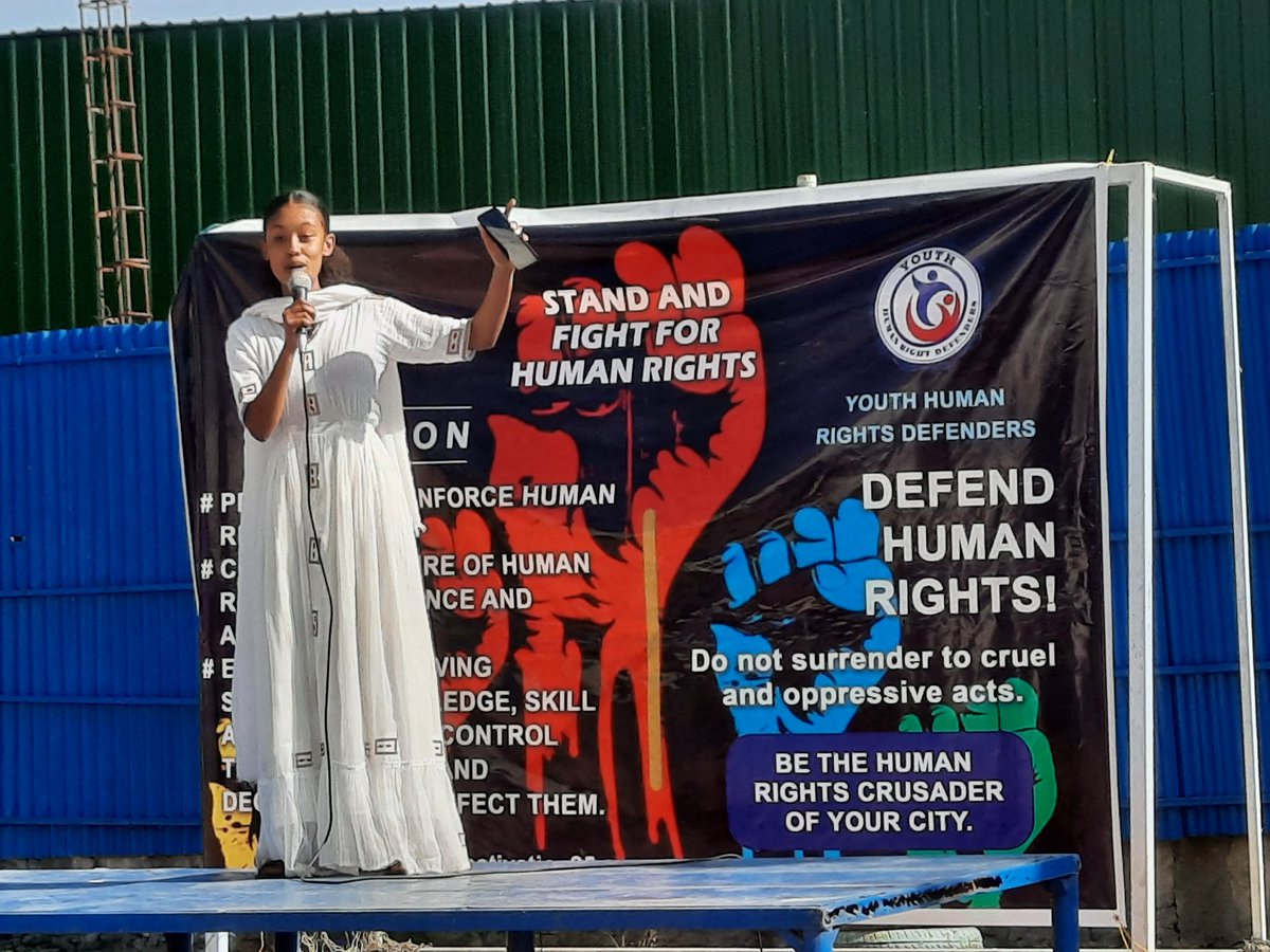 CARDEthiopia's tweet image. Members of the first batch trainees of #CARDEthiopia's New Generation of Human Rights Defenders project from the Amigonian High School have founded "Youth Human Rights Defenders Club" and they are having their first public festival in school.