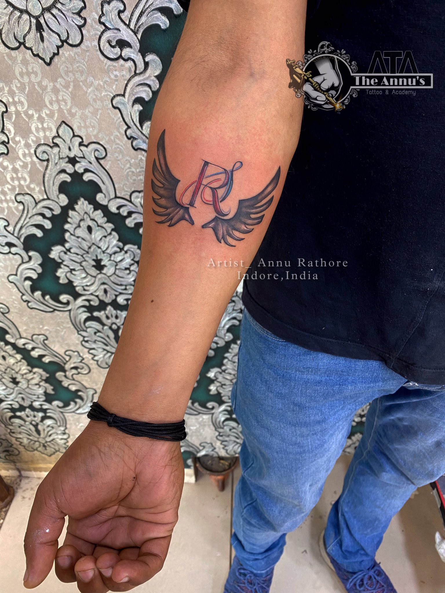 Tattooist Annu Rathore on Twitter Wings With Name Tattoo Design Tattoo  by tattooistannurathore Tattoo by Artist Annu Rathore The First Female  Tattoo Artist Of Central India Madhya Pradesh Indore Title Award Winner
