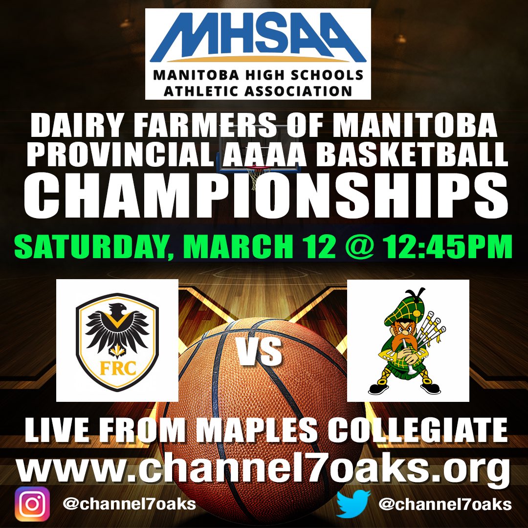 March 12 12:45pm Game: FRC vs John Taylor  <a href="/basketballmb/">Basketball Manitoba</a> <a href="/MHSAA_/">MHSAA</a>