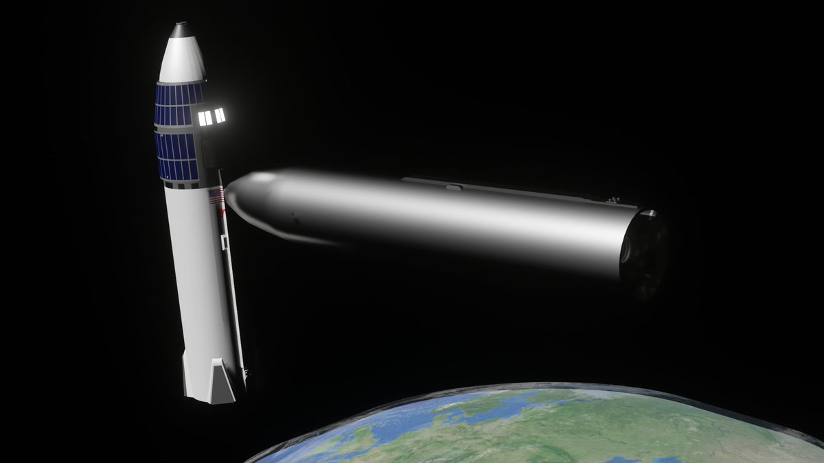 My Starship Fuel Depot Docking Speculation render.

NASA released a launch timeline image for the Artemis 3 mission: https://t.co/zFU2WJSopc

The nose of the new variant had like a docking port like the Lunar Variant.

#Spacex #ElonMusk https://t.co/fhK1PwbS9R