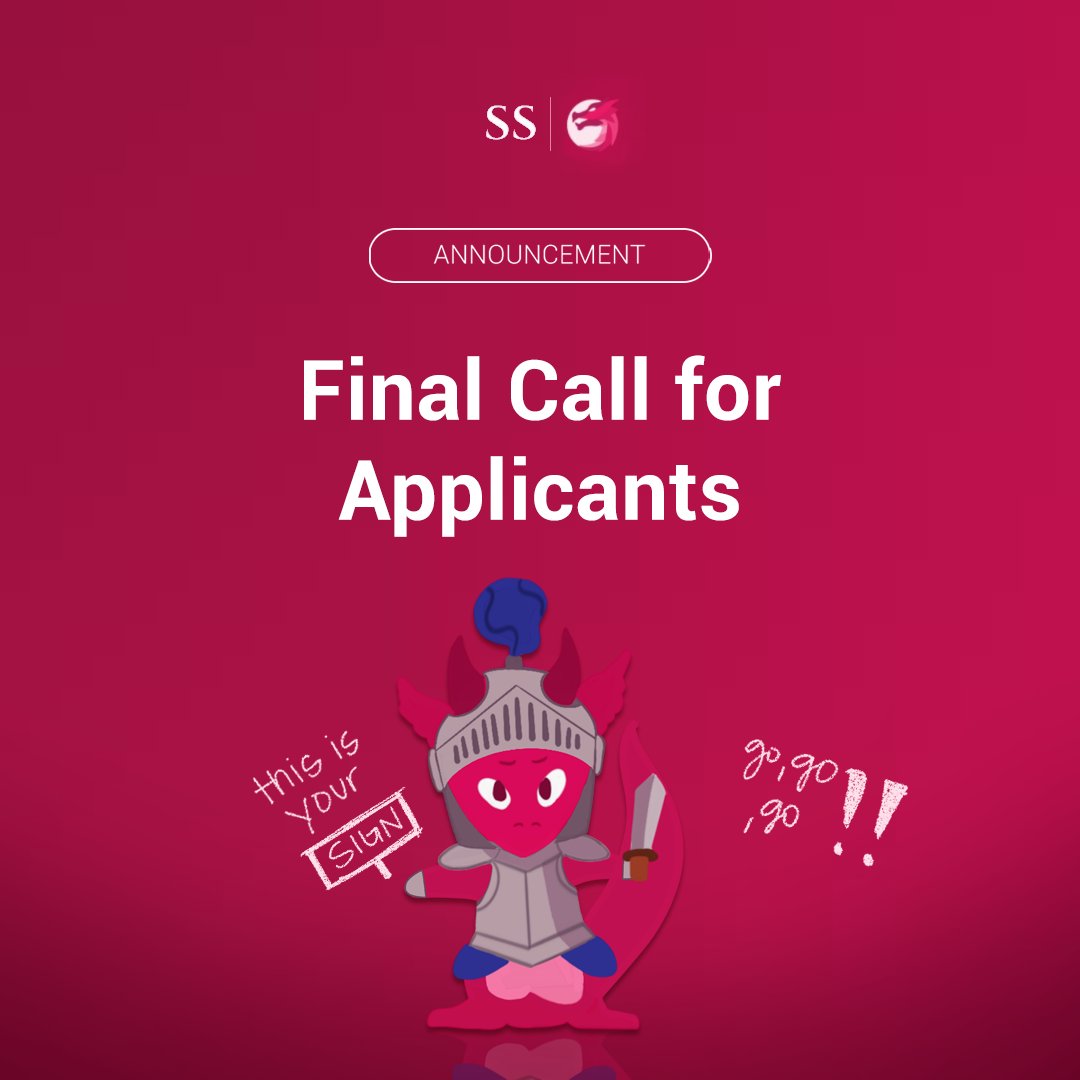 ADDU_SS's tweet photo. LAST CALL FOR APPLICATIONS!
This is your last chance to apply to the aforementioned positions and we are waiting for your next big leap in being part of our growing family here in the Social Sciences Cluster Council:
Register here!
https://t.co/VjybbUlj8O
#ScaledtoWithStand https://t.co/qxwoiLHjLi