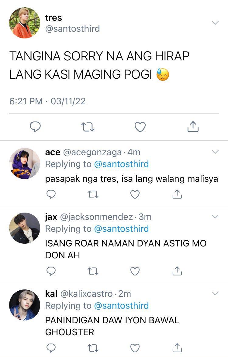inditesenha's tweet photo. España’s escapade 

a sunki au wherein Tres(nk) a captain tiger who was in an interview after winning in the UAAP finals suddenly pulled a random stranger, Gio(sn) an ateneo conyo student that he showed and introduced as his boyfriend on national tv. https://t.co/jjMp1aYn2B