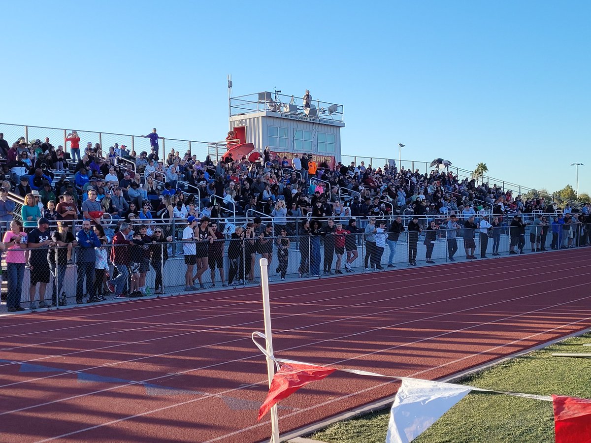 SCP_TrackField's tweet photo. A packed Eubanks Stadium watching our first Friday night Arizona Open Invitational track meet! 

#AZOPEN #SETONPRIDE https://t.co/Q4N0Vy8Blu