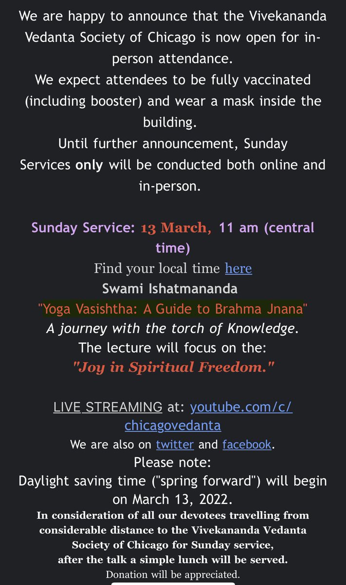Vivekananda Vedanta Society of Chicago tweet media