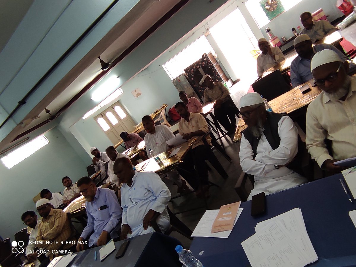 drmkmzafar's tweet photo. 2 day "Telugu Speakers &amp; Debaters Training Program" started at Lectur Hall, Habeeb Nagar, Nizamabad. The program is organised by DAWAH &amp; HRD depts of Jamat e Islami Hind, Telangana. Moulana Abdulqadir Umari sb is guiding participants on the topic " How to give Quranic Discourse?" https://t.co/hWJLWgavMA
