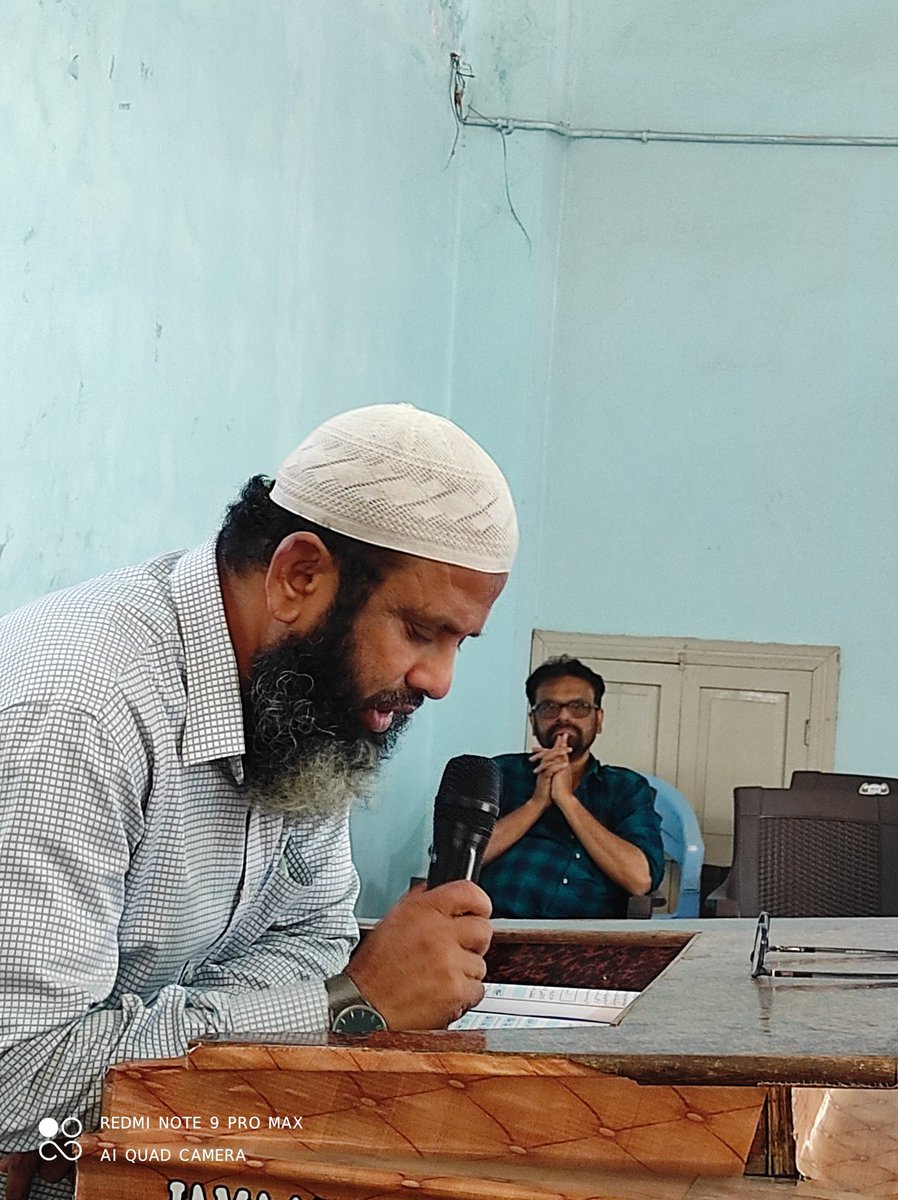 drmkmzafar's tweet photo. 2 day "Telugu Speakers &amp; Debaters Training Program" started at Lectur Hall, Habeeb Nagar, Nizamabad. The program is organised by DAWAH &amp; HRD depts of Jamat e Islami Hind, Telangana. Moulana Abdulqadir Umari sb is guiding participants on the topic " How to give Quranic Discourse?" https://t.co/hWJLWgavMA