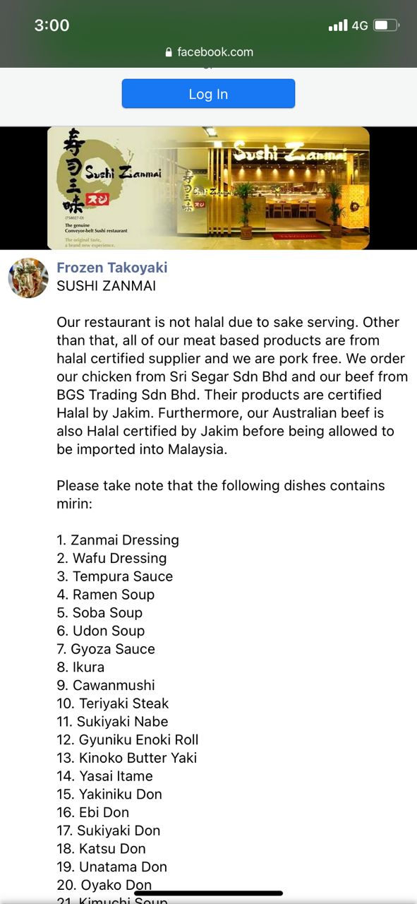 Status halal sushi zanmai Is Sushi