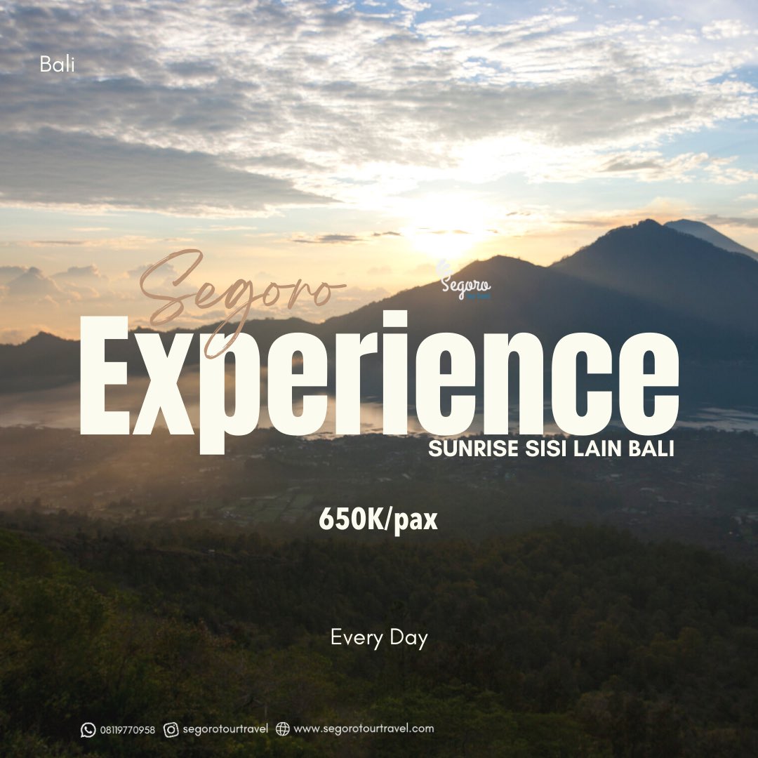 Segoro_Tour's tweet photo. Spiritual Escape, emang agak2 ‘deep’ bgt, nih..
Kaya lebih bawa body n soul kamu ke alam..
Fungsinya buat menenangkan diri dari rutinitas kesibukan hari-harinya kamu.
Yuk, cobain healing yg sebenarnya. 

Check di @Segoro_Tour yaa..
#healingbali #sisilainbali #spiritualescape https://t.co/lpiv8NYGAb