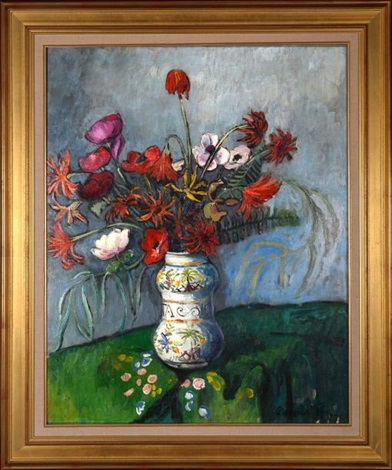 TravelinaGarden's tweet photo. Bouquet de fleurs dans un vase, 1912
Pierre Paul Girieud (French, 1876–1948)

l vaso è un #Albarello, un vaso da farmacia usato per contenere erbe o composti medicinali, introdotto in Italia all'inizio del XV secolo, originario della Persia. https://t.co/gif3W1E2pY