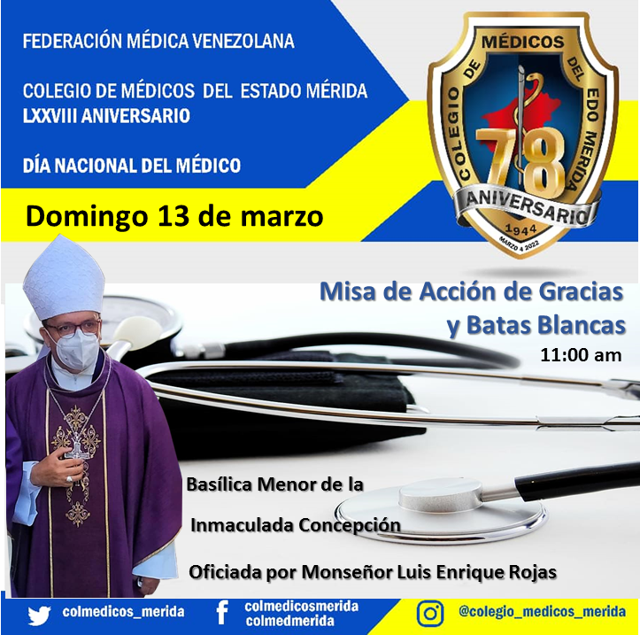 medicos_merida's tweet photo. Misa de Acción de Gracias y Batas Blancas.
13 de marzo. 
Basílica Menor de la Inmaculada Concepción.
11:00 a.m
#colegiodemédicosmérida
#Mérida https://t.co/ArE3QAjIk6