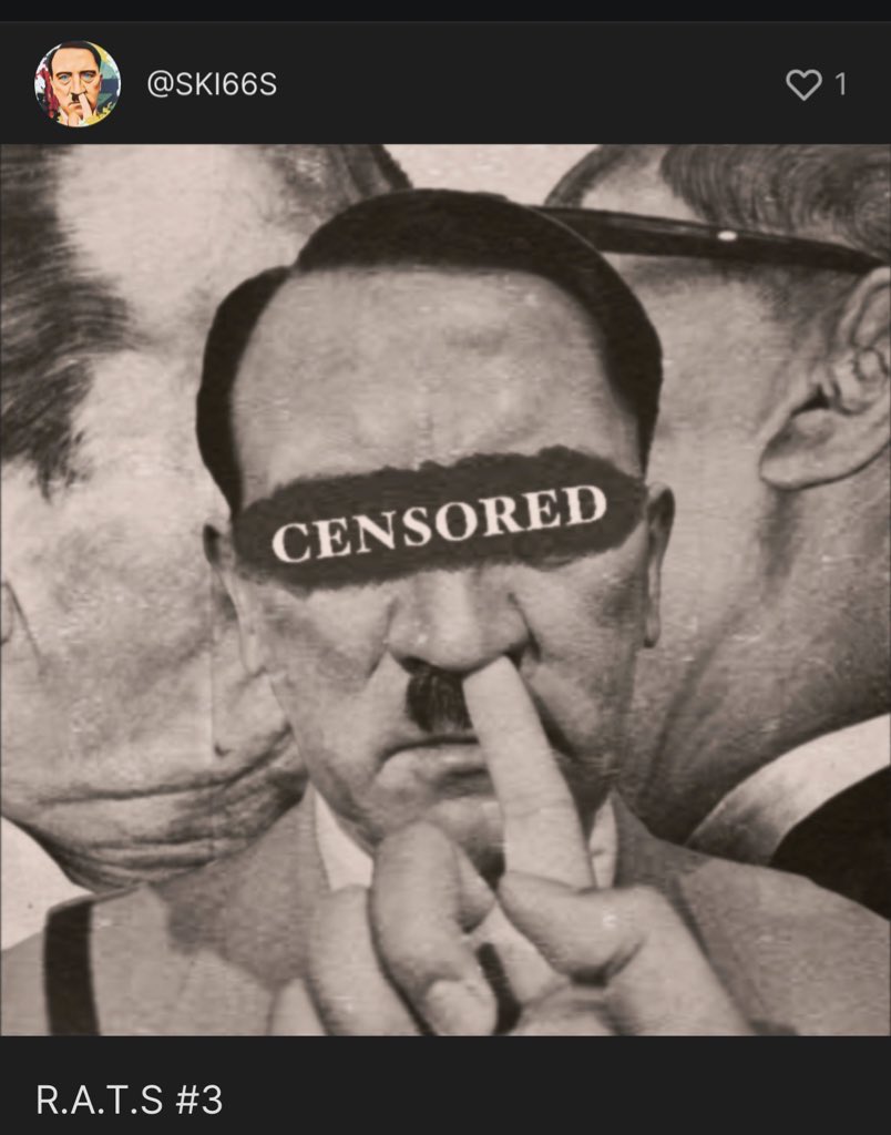 ClaytonJoseph12's tweet photo. Any #NFT #nftcollector willing to support my nephew first NFT art collection?
#nftcollectors #NFTartwork #NFTCommmunity #OpenSeaNFT #pentasio @opensea @0peNFT @pentas_io #NFTartwork #NFTartists #hitler2 #hitler https://t.co/GFLYG7yk6K