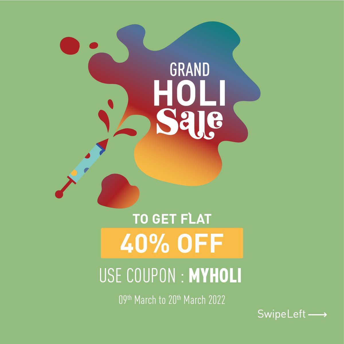 myTRIDENThome's tweet photo. Rang barse🎨🎉
This Holi, bring home vibrant home fashion and instantly brighten up your space.💛
Explore our Grand Holi Sale and get flat 40% off on selected products. Use Coupon code: MYHOLI.
P.S., Many other exciting offers await you! Shop now.🛍️
#myTrident #holisale #flat40 https://t.co/JC4b2QJ3wm