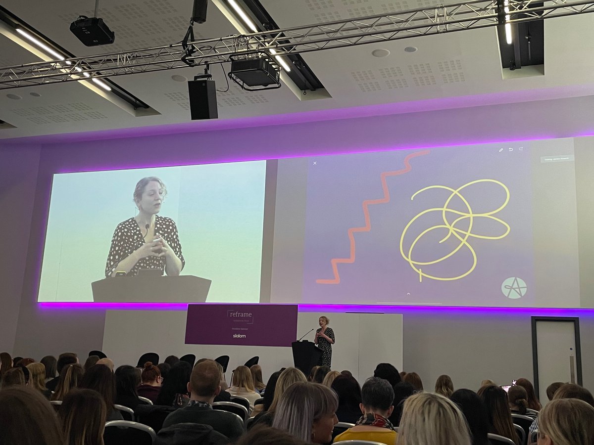 Jlopenshaw's tweet photo. Yesterday I attended the #ReframeWIT Women in Tech conference. Completely blown away by the amazing speakers and the wonderful community in the room (500+!). So inspiring #womenintech #BelieveYouCan @BAES_Digital @techreturners https://t.co/YcdOqt5cOg