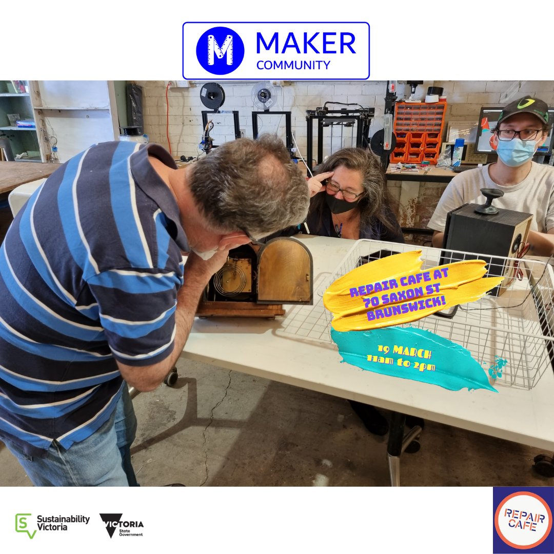 We're opening our doors once again for our fourth Repair Cafe next Saturday! Come in to get your things repaired and stay for the wholesome maker vibes😊🛠.