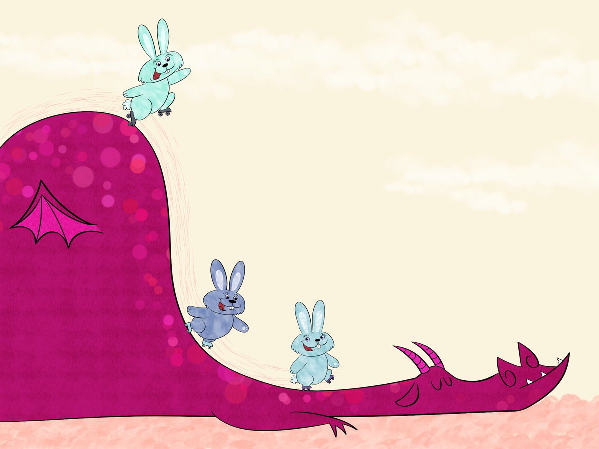 starkelstar's tweet photo. For #DrawMoor @BeckaMoor . The prompt was ‘a trio of rabbits on roller skates’ #characterdesign https://t.co/LMiF50hLPr