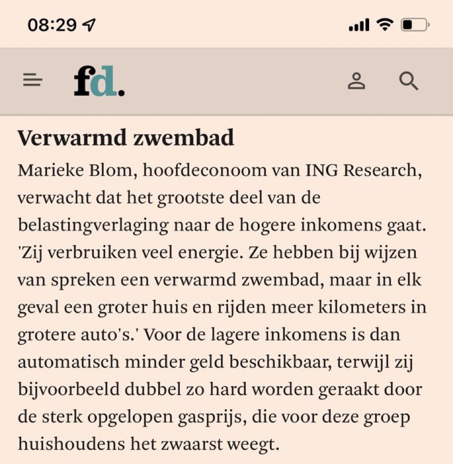 “Verwarmd zwembad.”

Dit compensatiepakket is niet groen en niet links.
