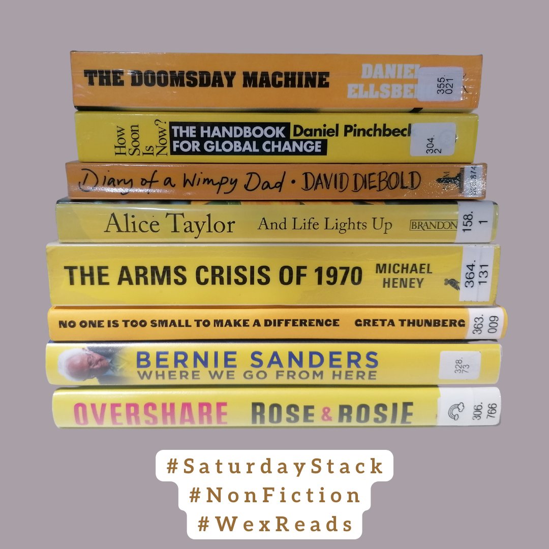 wexlibraries's tweet photo. A bright and cheery non-fiction #saturdaystack from Bunclody library this morning - Happy Weekend!
#IrelandReads #WexReads #NonFictionReads #yellowstack #librarylove #wexford #bunclody https://t.co/weAw3lsWgT