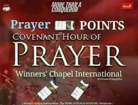 WinnersChapelNL's tweet photo. COVENANT HOUR OF PRAYER | Saturday, 12th March 2022 | DAILY INTERCESSORY PRAYER GUIDELINES With DOCUMENTED TESTIMONIES | #Rowback : #BishopDavidAbioyeAt61 #March11th2022 #ThankYouJESUS | π https://t.co/kDexJA16Fd π| #MoreThanAConqueror | #ShareThis | https://t.co/v4ZNaTDQZT