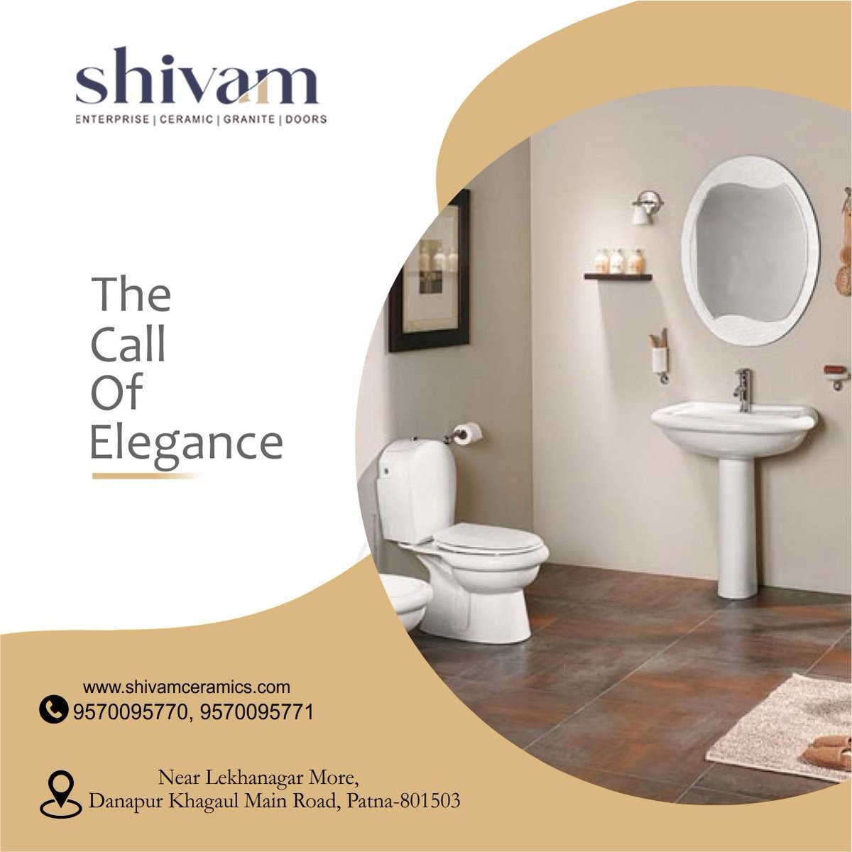 Experience the elegance in your bathroom interior with the all new international quality tiles, doors and granites at the best price like never before✌️
Shivam Ceramic✌️
#shivamgranites  #shivamdoors #ShivamTiles #ShivamBathware #ZameenSeJudey #LargestTileCollection