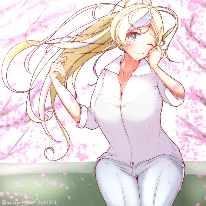 ブラウスコマちゃんと桜

#艦これ 
#コマンダンテスト

2022.3.12

カレンダーのネタです 