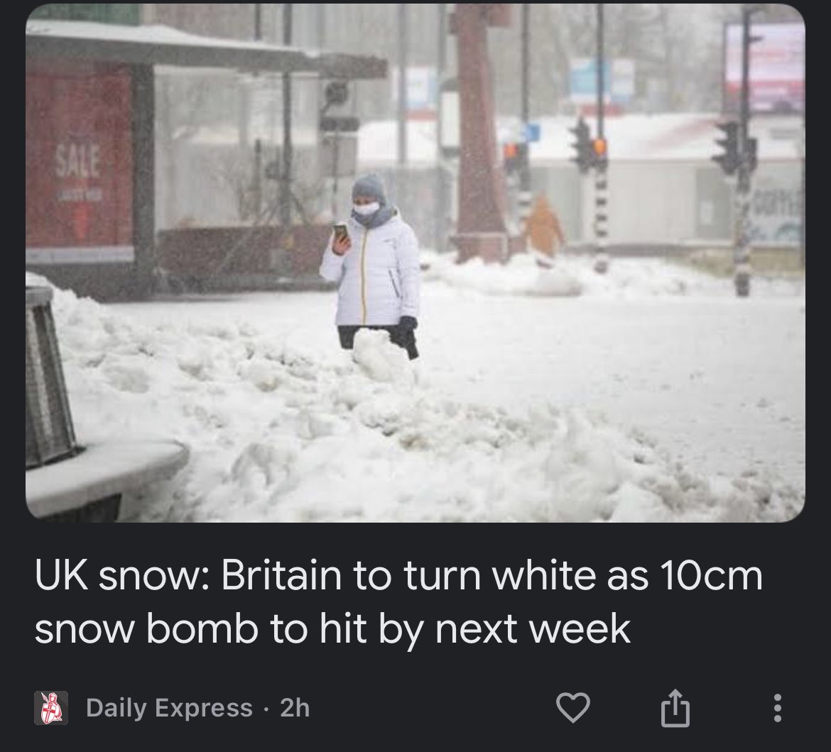 southeast_watch's tweet photo. #thedailyexpress post so much nonsense it’s unreal!! #snowbomb https://t.co/eXhhhWiSLW
